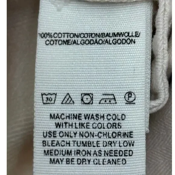 Free People Overall Mini Dress W 26 Cream Pinafore Adjustable Straps Boho Grunge - Picture 5 of 6